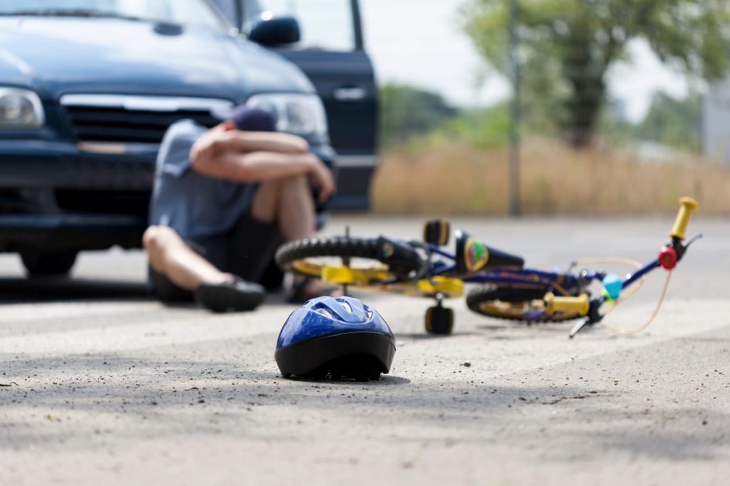 bicycle hit by car