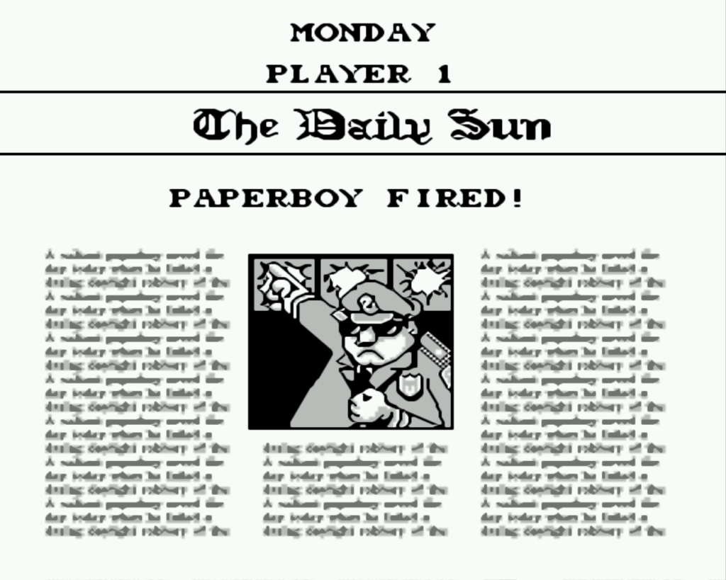 Paperboy Fired