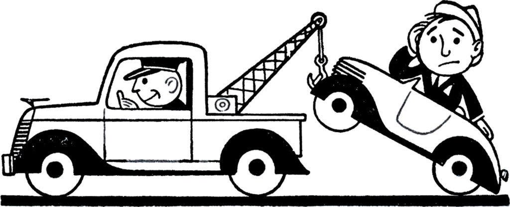 Tow Truck Towing Car Cartoon