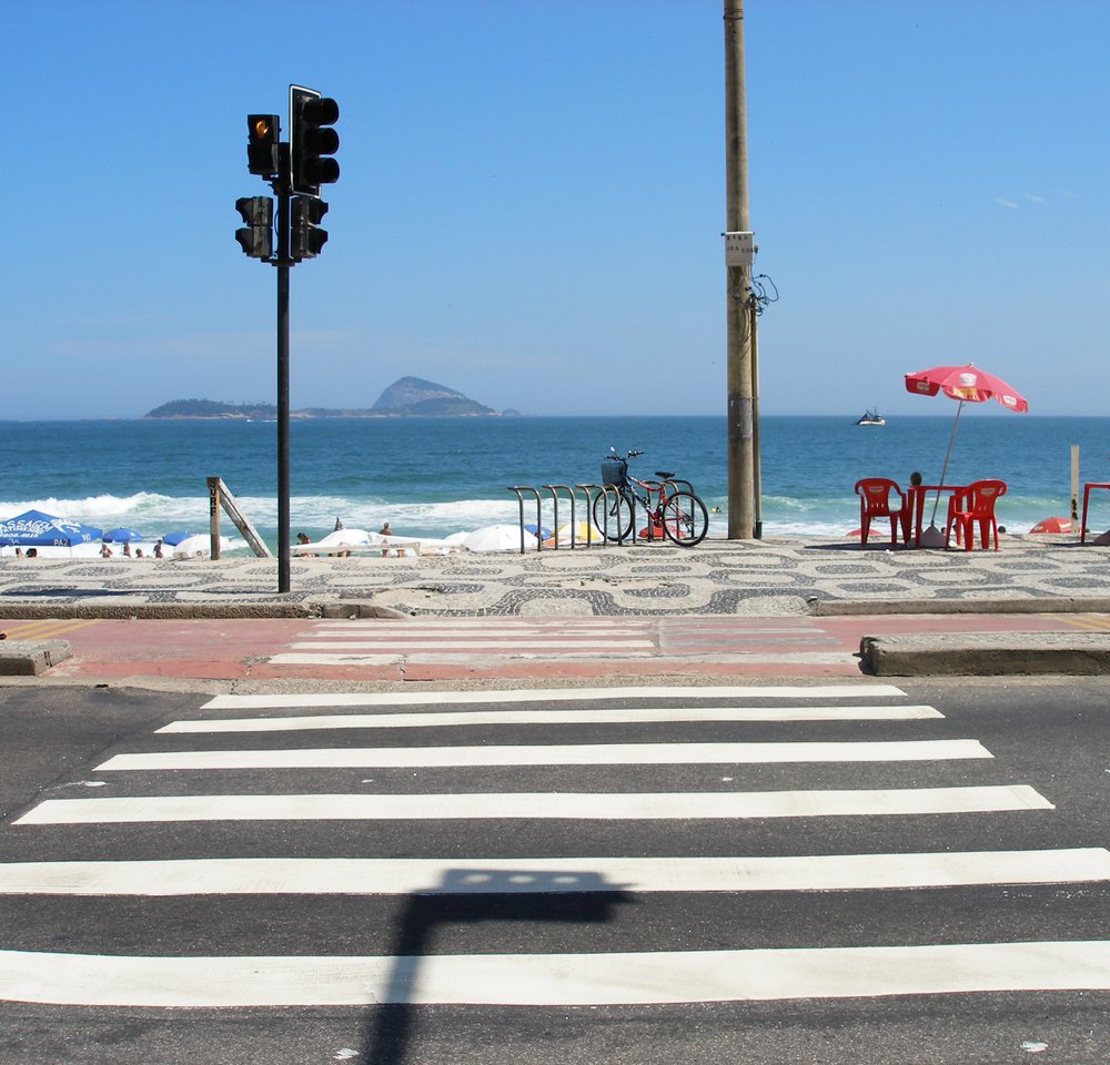 beach view of crosswalk
