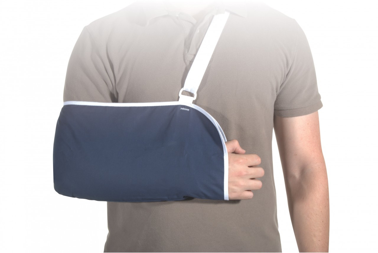 car accident injuries - arm sling